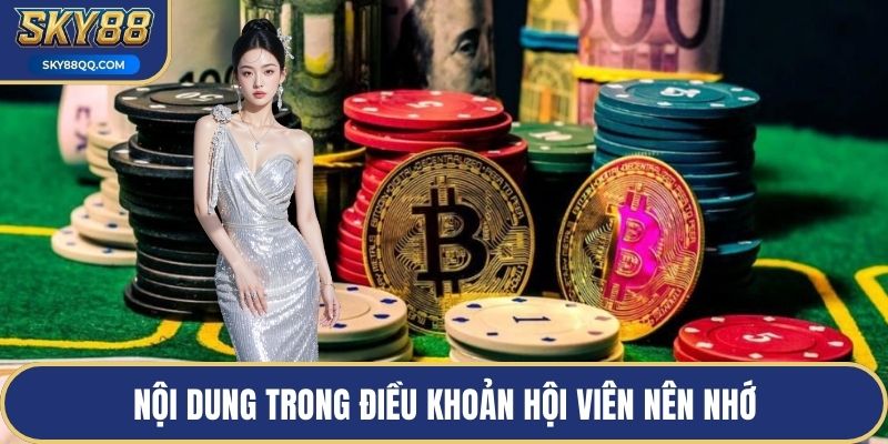 Nội dung trong điều khoản hội viên nên nhớ